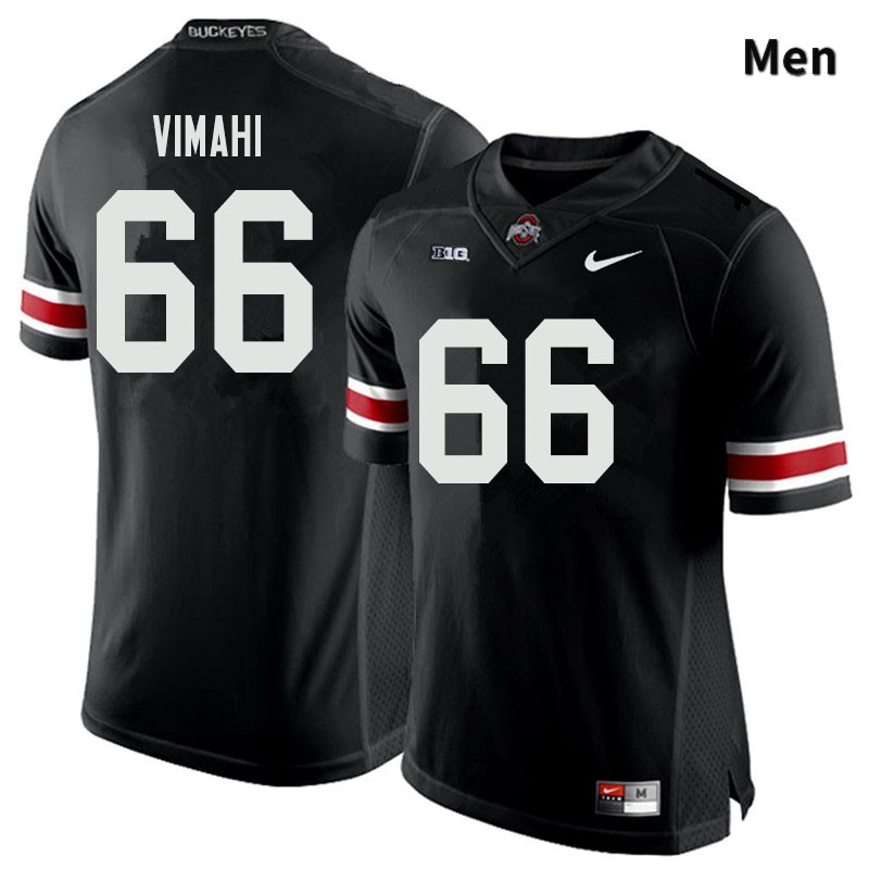 Men's Ohio State Buckeyes #66 Enokk Vimahi Black Authentic College Stitched Football Jersey 23RF043MS